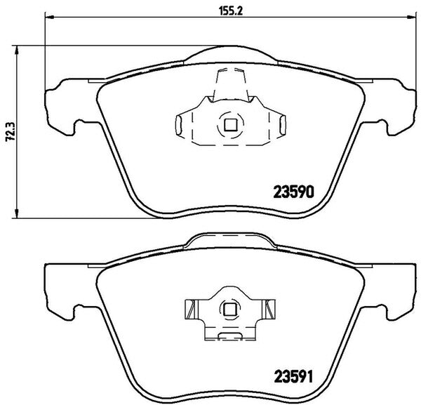 brembo BLACK PAD VOLVO XC90 CB6294AW 2003/05〜2006/10 フロント左右セット P86 022