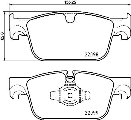 brembo BLACK PAD VOLVO V90 PB420/PB420A 2017/02〜 フロント左右セット P86 028