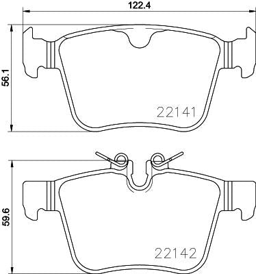 brembo BLACK PAD LAND ROVER レンジローバー イヴォーク LV2A 2015/09〜 リア左右セット P86 029