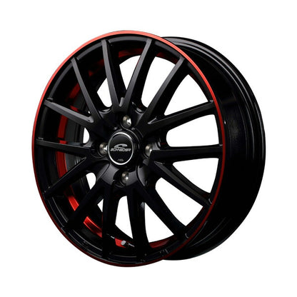 MID(マルカサービス) SCHNEIDER/RX27 【14×4.5J 4-100 INSET45 ブラック/リム】 スズキ ラパン/ラパンショコラ/ラパンLC HE21S 2002/01〜2008/11