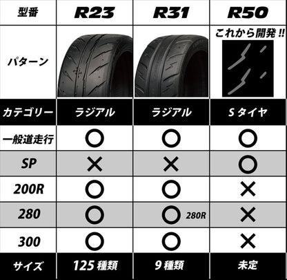 SHIBATIRE サマータイヤ R31 280R 【255/45R17】 R1793