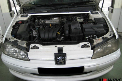 ULTRA RACING フロントタワーバー PEUGEOT 406 D8/D8BR/D8BRV/D8CPV/D9/D93FZ/D9BR/D9BRL4/D9BRV/D9CPV/D9L4/D9V 1996/11〜2005/08 TW2-575