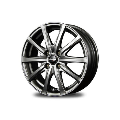 MID(マルカサービス) EuroSpeed/V25 【15×5.5J 4-100 INSET45 グレー】 ニッサン ノート/ノートe-POWER/ノートニスモ/ノートニスモS 12系 2014/10〜