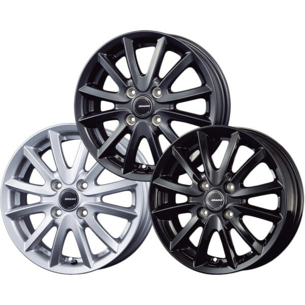 KOSEI QRASIZ/VS6 【13×4.0B 4-100 INSET45】 ダイハツ ウェイク LA700S/LA710S系 2014/11〜 QRA300S/QRA300G/QRA300B