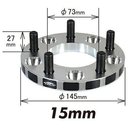 KYO-EI WIDE TREAD SPACER 汎用品 【ネジサイズ:M12×P1.5 4穴 PCD:100 厚み:15mm 外径:145mm】 4015W1