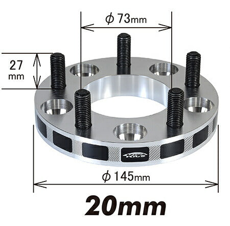 KYO-EI WIDE TREAD SPACER 汎用品 【ネジサイズ:M12×P1.5 5穴 PCD:100 厚み:20mm 外径:145mm】 5020W1