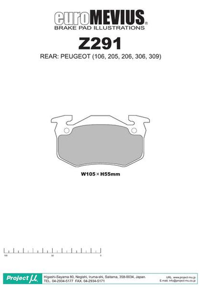 Project μ RACING-N+ RENAULT ルーテシア 57E7J 1994〜1998 リア左右セット Z291
